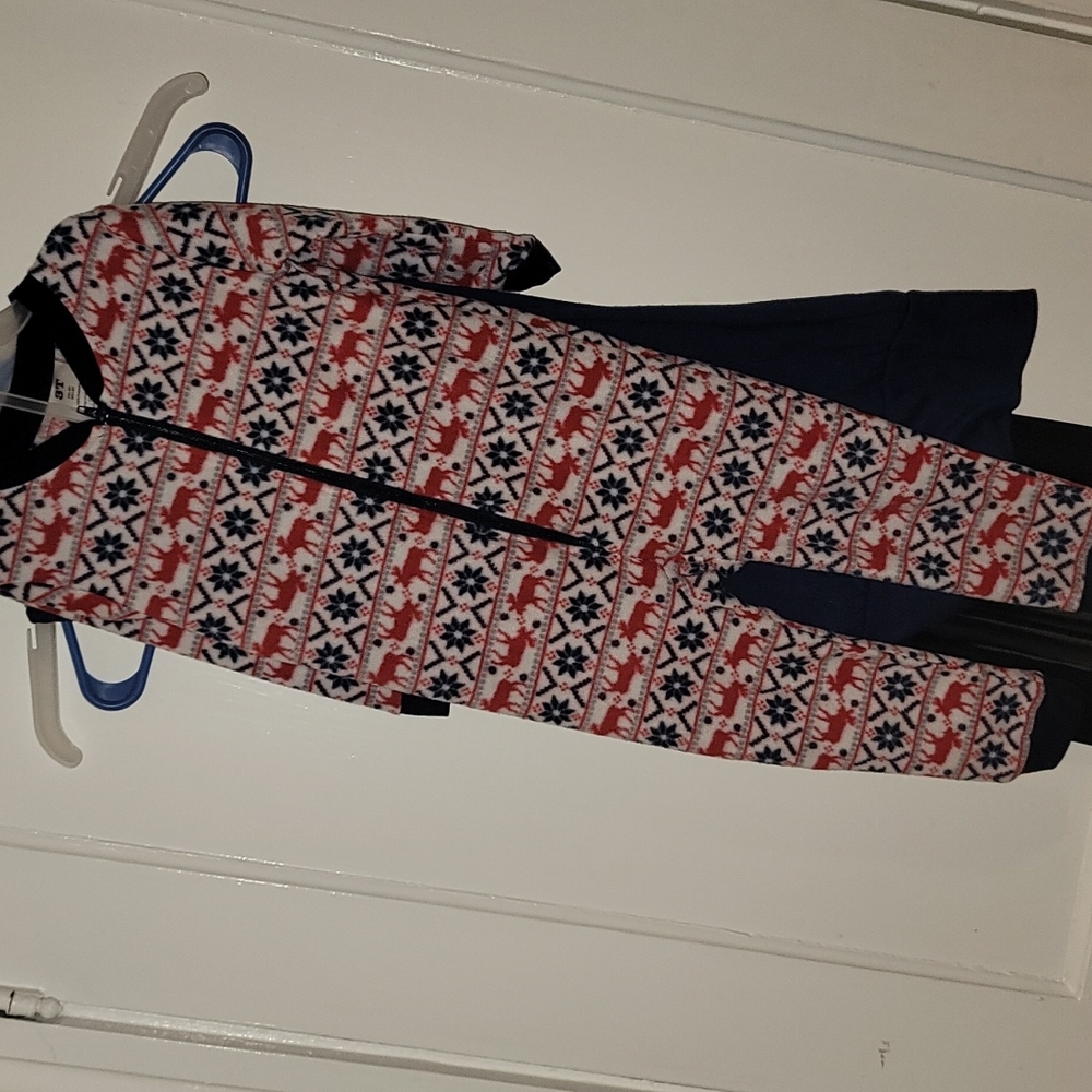Footless zip-up Xmas 3T boys PJs WISH APP buy